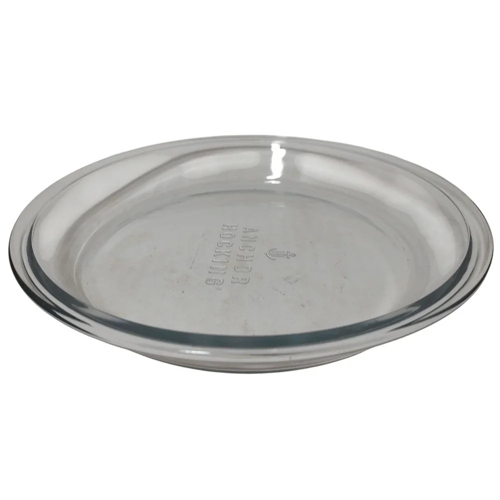 Anchor Hocking Glass Pie‎ Plate Dish Nine Inch .75 Quart Made In USA Vintage